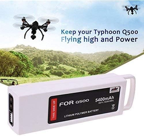 Q500 Drone Battery , 5400mAh 11.1V LiPO Battery with Charging Protection Function Compatible with Yuneec Typhoon Q500 Q500+ Typhoon 4K Typhoon G RC Quadcopter and Q500 Gopro Multicopter Drone (2 Pack)