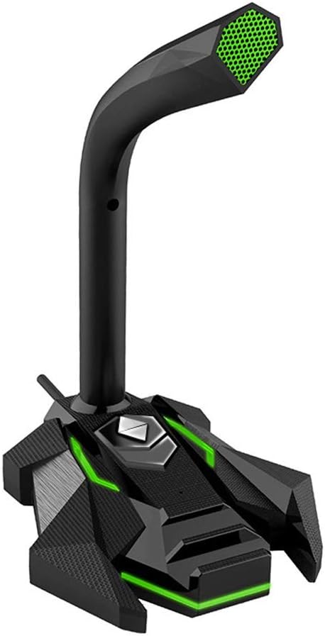 Dynamic Wired Game Condenser Microphone USB Studio Gaming 360 PC Microphone for Computer Desktop Professional Dual Mic LED