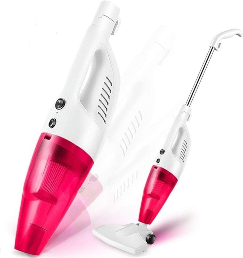 WAGNUS Hard Floor Vacuum Handheld Pusher Dual-Purpose Vacuum Cleaner Vertical Mite Sweeper (Color : Red)