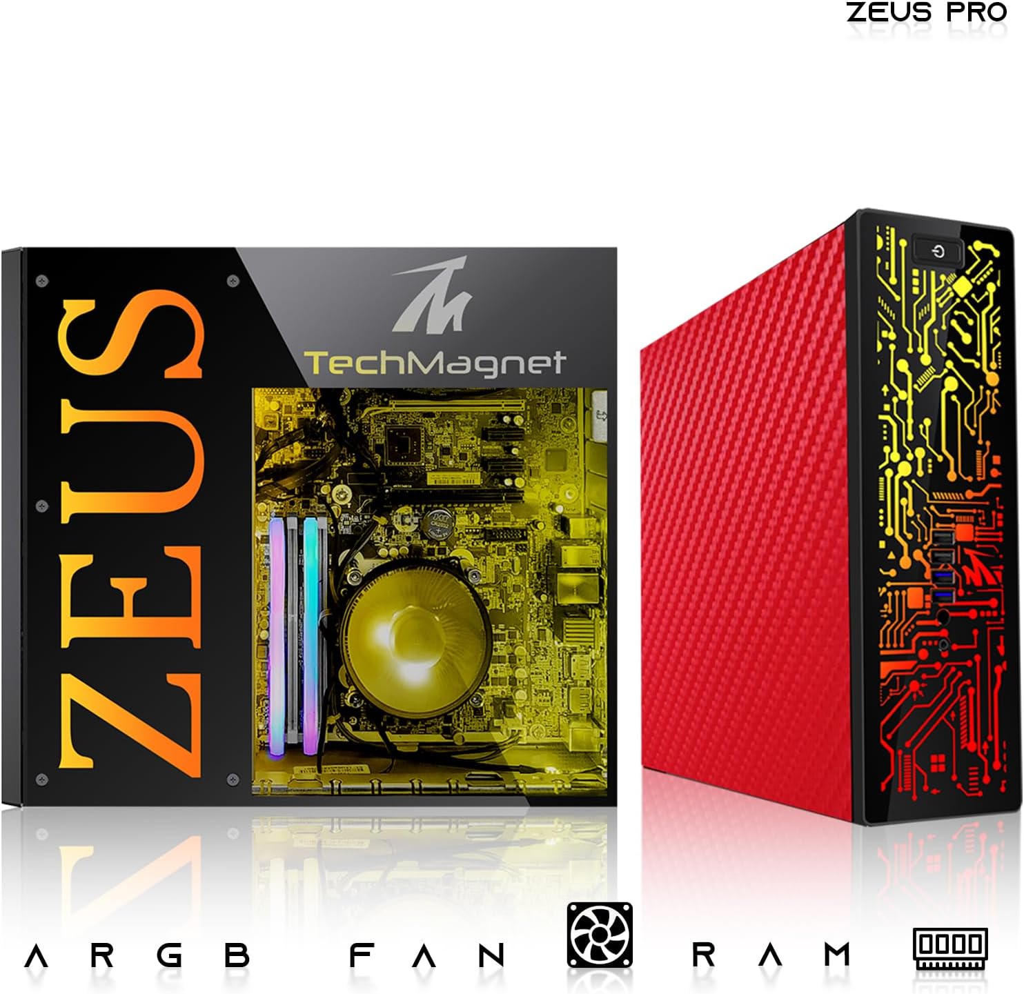 TechMagnet Gaming Desktop PC, Intel i5 6th Gen, Zeus Pro 6, GT 1030 2GB DDR5, 16GB RAM ARGB, 256GB SSD, RGB Kit, Windows 11 (Renewed)