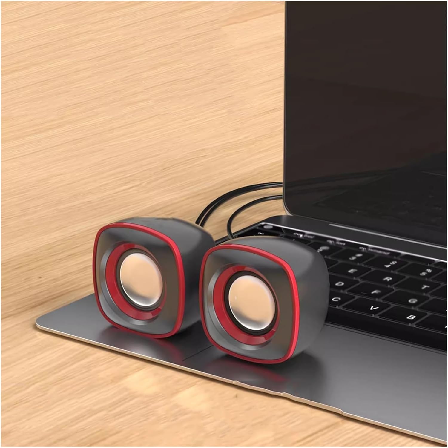 Computer Audio Desktop Home Wired Speaker Portable Small Subwoofer(E)