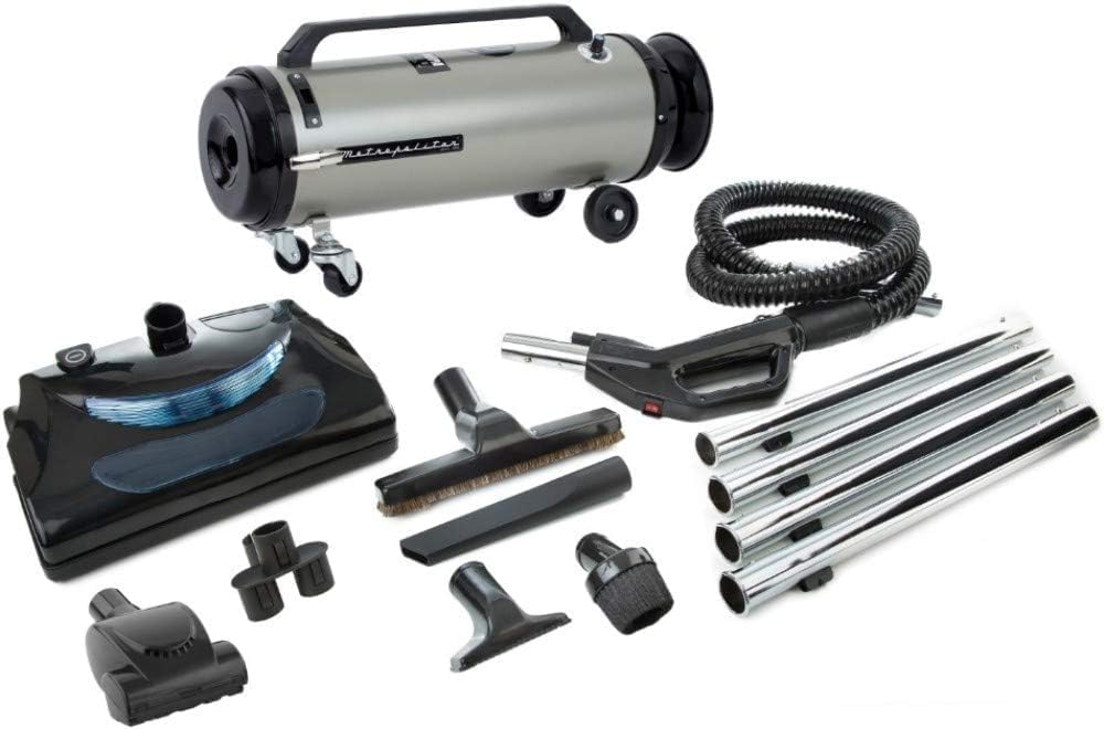 METROVAC ADM4PNHSNBFVT: Powerful Canister Vacuum & Air Duster, Portable Cleaning, 4.0 HP Motor, 2-Speed, Electric Nozzle, 20ft Cord