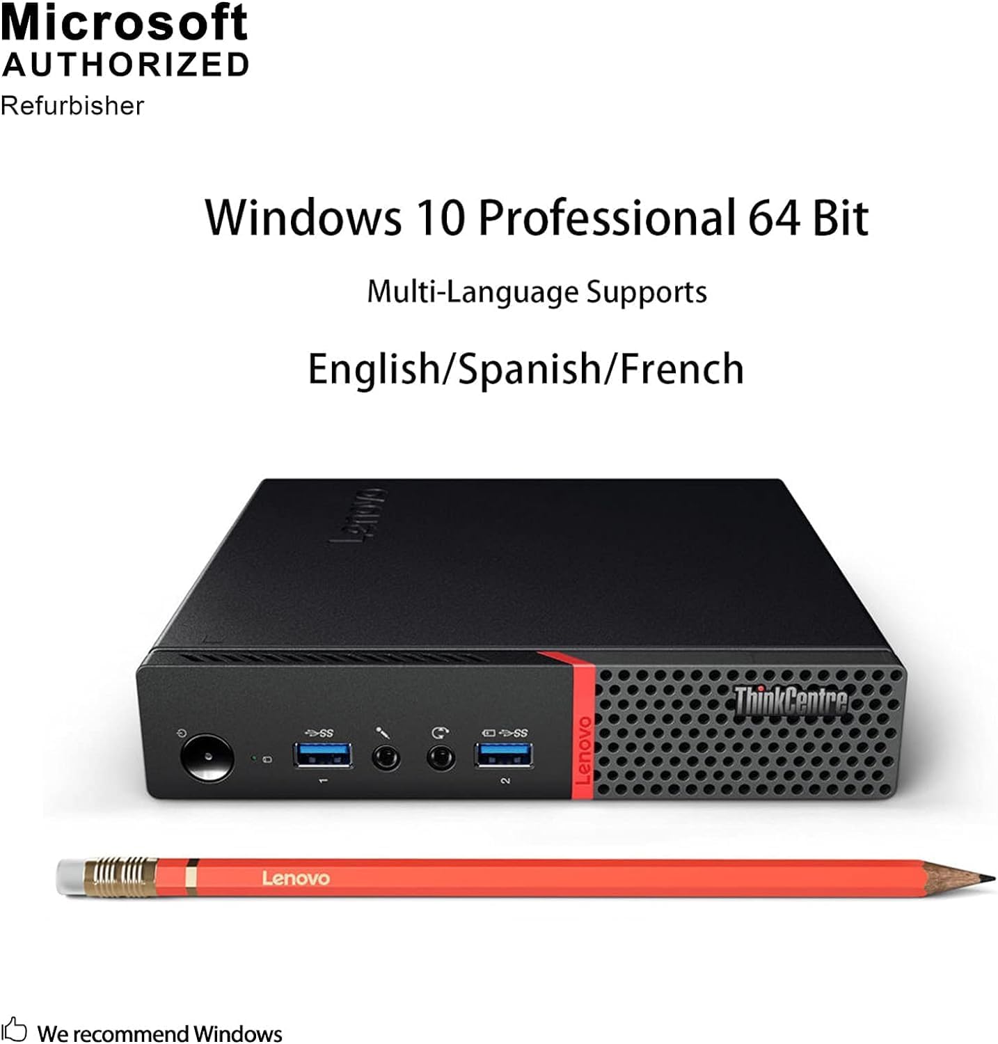 Lenovo ThinkCentre M700 Tiny PC Desktop Computer, Intel i5-6500 3.2GHz, 16GB DDR4, 512GB SSD, Keyboard & Mouse, WiFi USB, Win11 Pro (Renewed)
