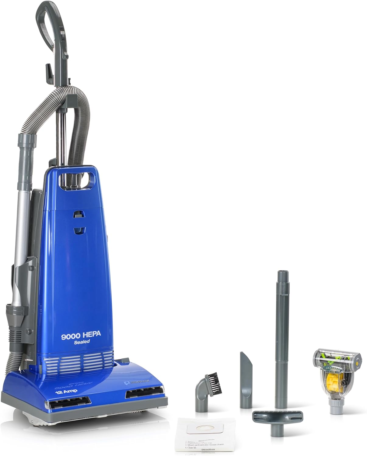 Prolux 9000 Upright Bagged Vacuum Cleaner, Sealed Filtration with Onboard Tools, Best Vacuum for Pet Hair, Carpet, and Hardwood Floors