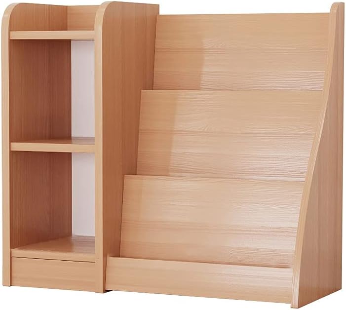 QTBH Bookshelf Bookshelf Floor-Standing Reading Rack File Magazine CD Rack Shelf Wooden Small Bookshelf Height 23.42 Inches Bookcase Bookcase freestanding