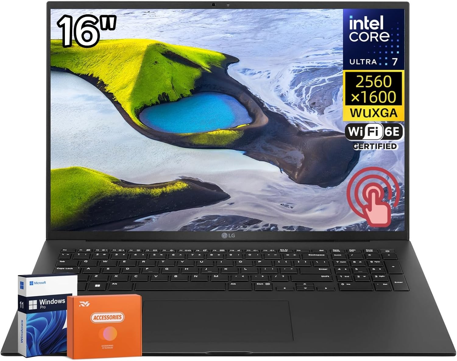 LG Gram 16 Touchscreen Laptop, AI-Enabled Intel Ultra 7 155H, 16