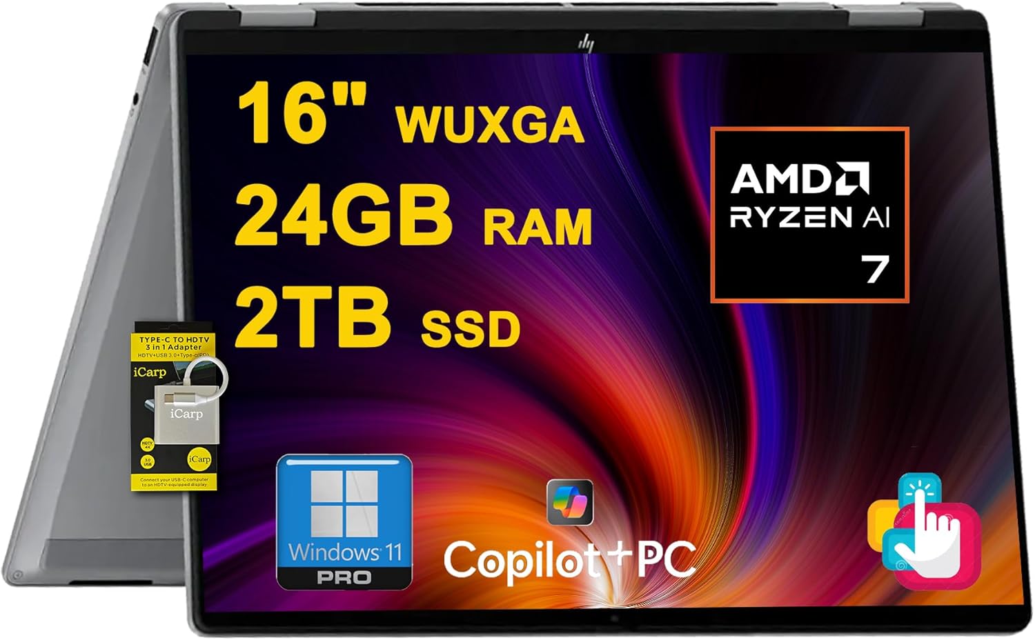 HP OmniBook X Flip Copilot+ AI PC 2-in-1 Laptop | 16