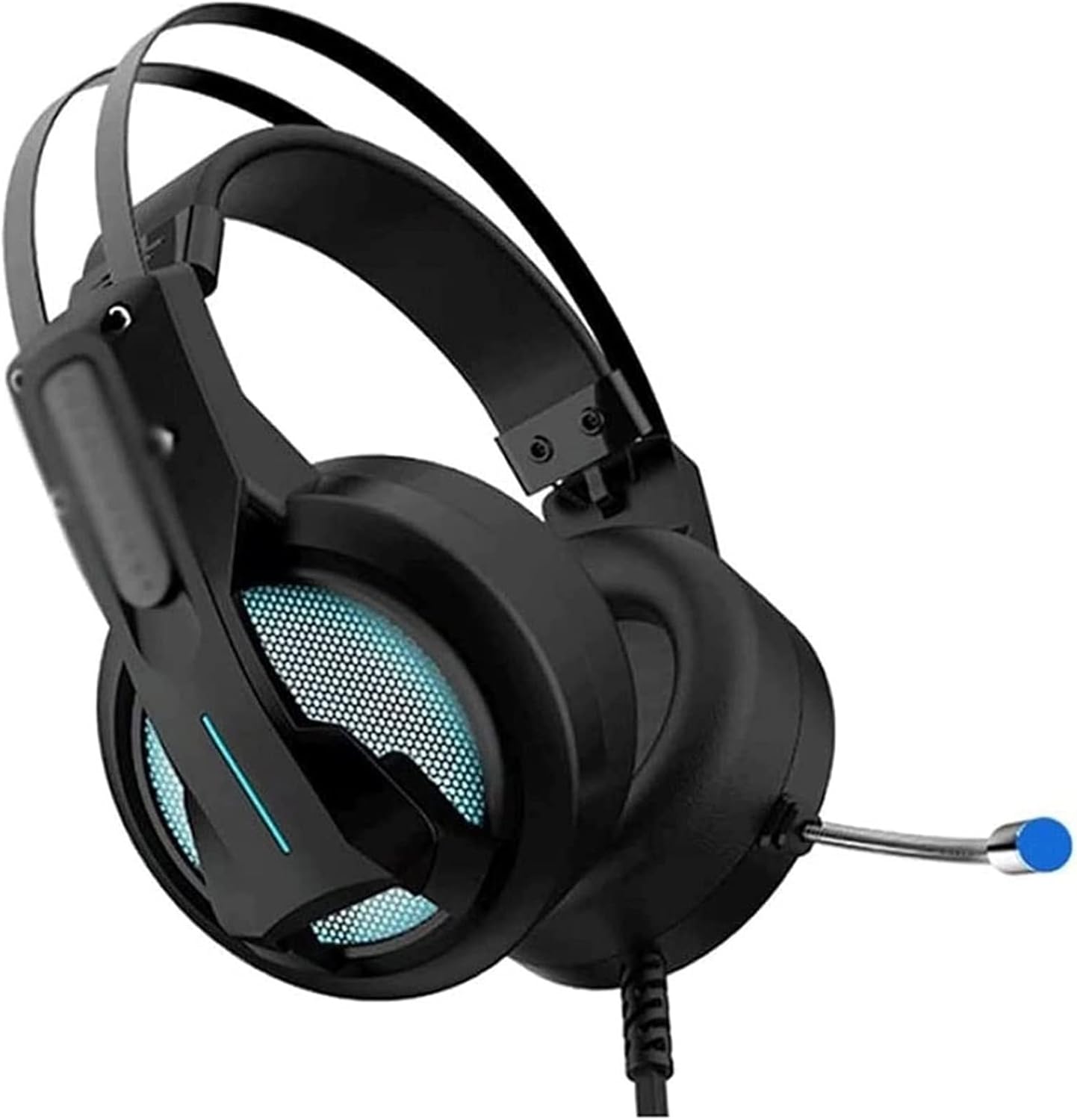 USB Gaming Headset for PC- 7.1 Surround Sound Headphones with Noise Cancelling Microphone- Computer Headset Headset Student Notebook Game USB Headset