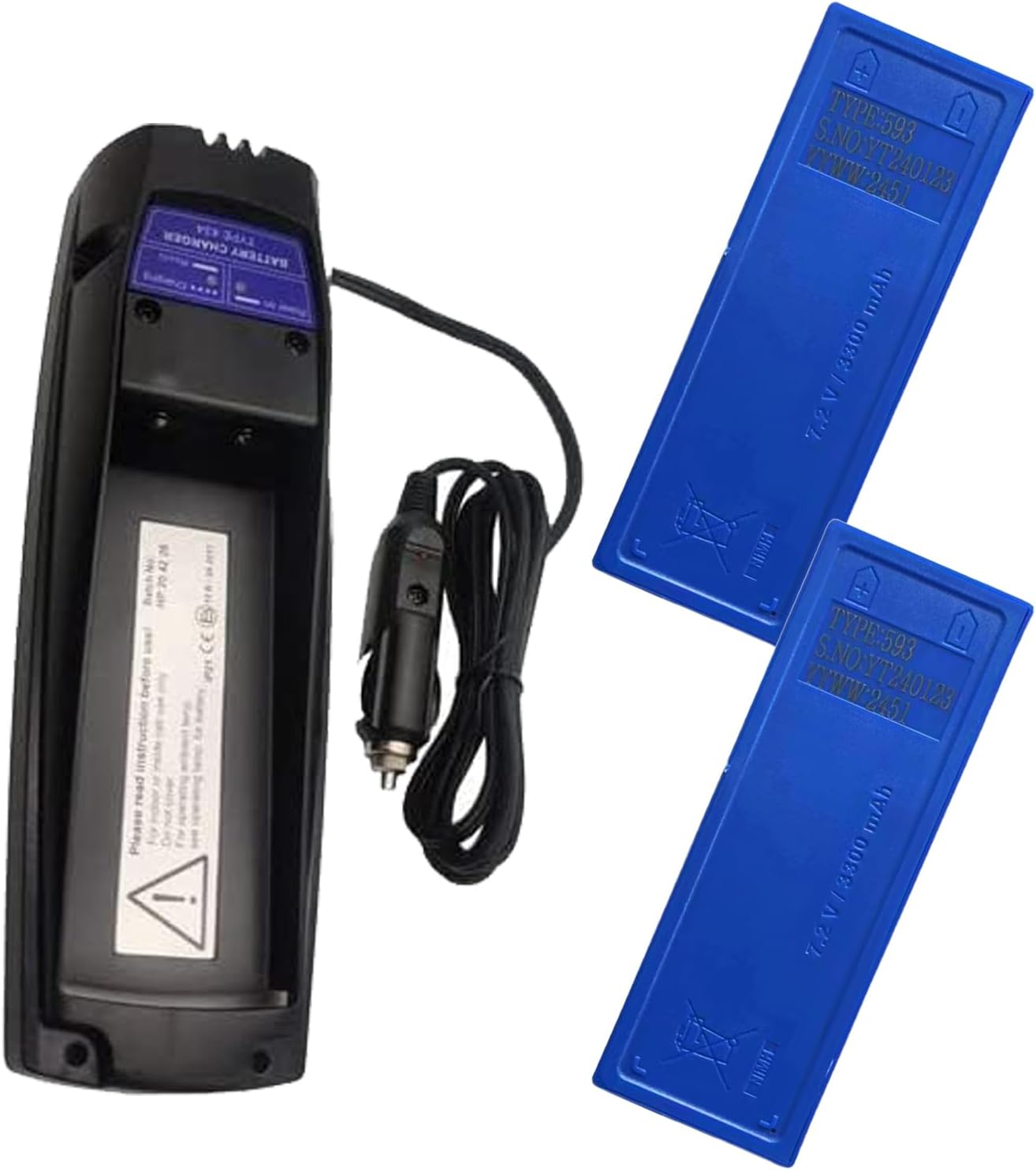 Meewellvetry(10-24V) Scanreco 593 Battery Charger/Scanreco 434 batery Charger +(2-Pack) 7.2V SCANRECO 593 592 590 960 RC400 Battery