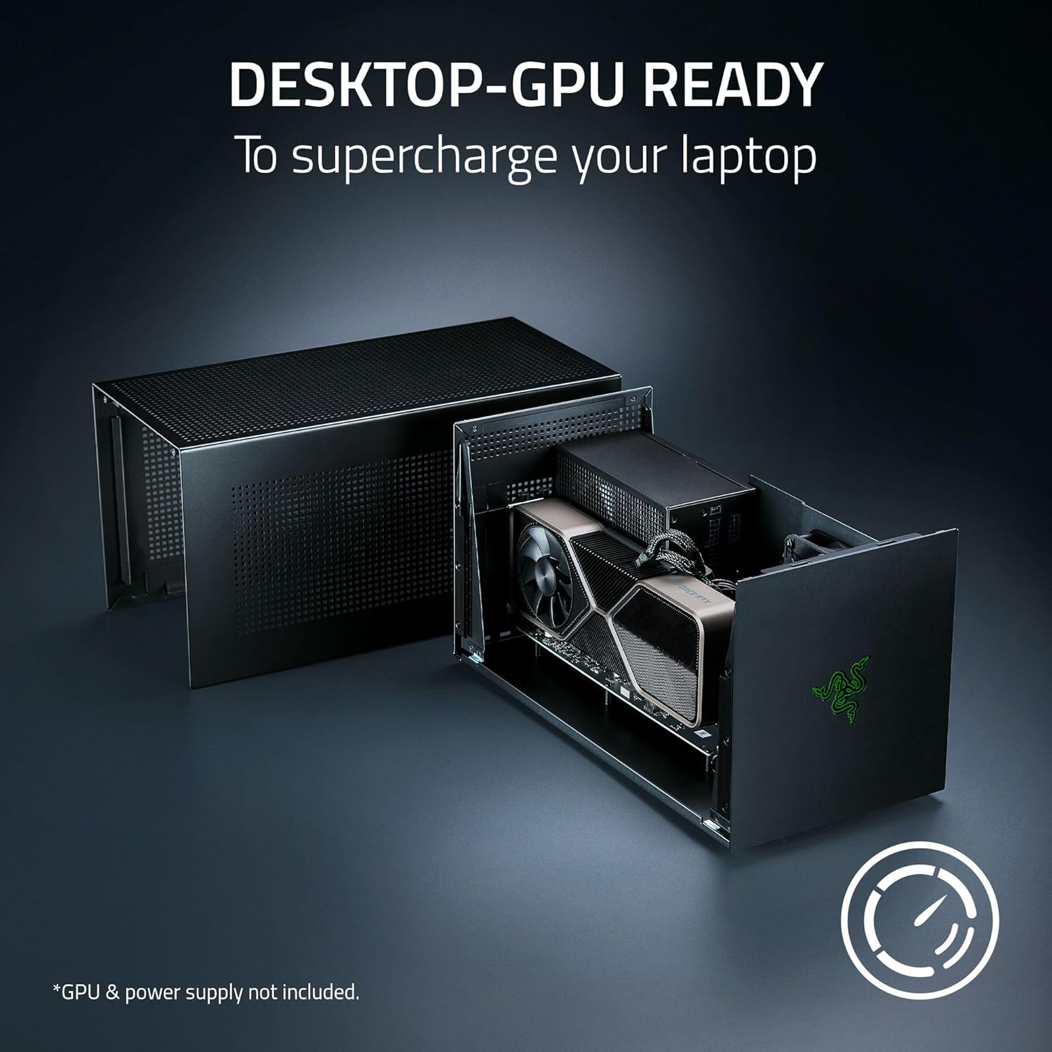Razer Core X V2 External Graphics Enclosure (eGPU): Compatible with Windows 11 Thunderbolt 4/5 and USB 4 Laptops & Devices - 4 Slot Wide NVIDIA/AMD Graphics Cards PCIe 4.0 Support - 140W PD via USB C
