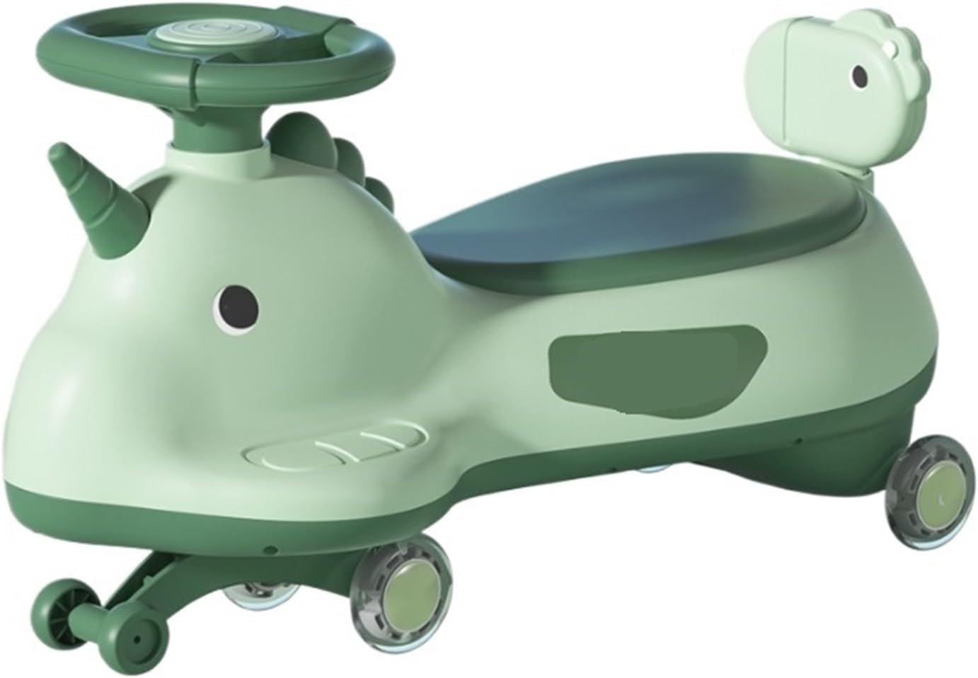 Kids Swing Car with Lights & Music Flashing Wheels Anti-Rollover Ride on Toys for Indoor and Outdoor