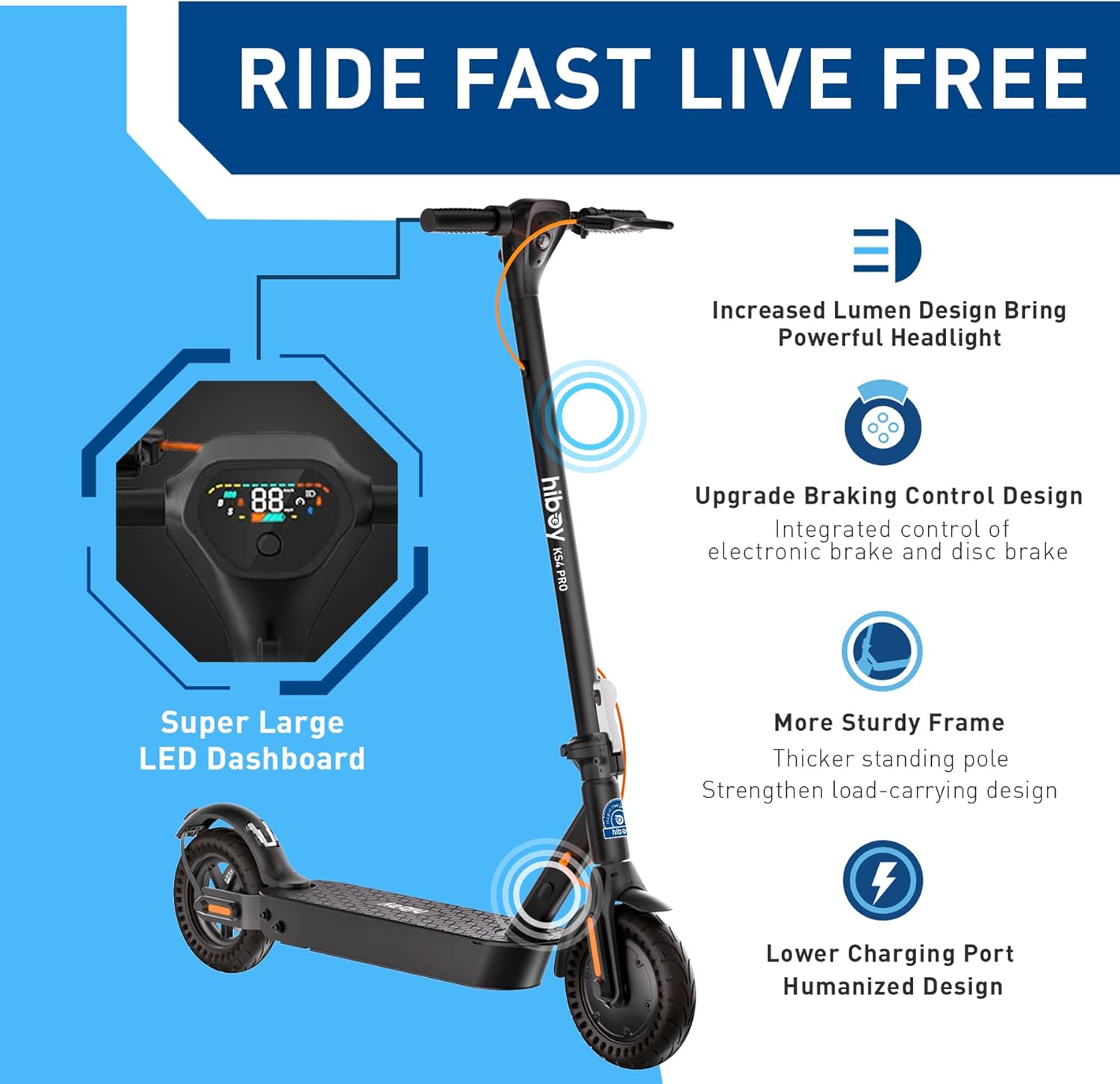 S2 SE / KS4 Pro Electric Scooter, 19 MPH, 17–25 Miles Range, Foldable Commuter E-Scooter with 10