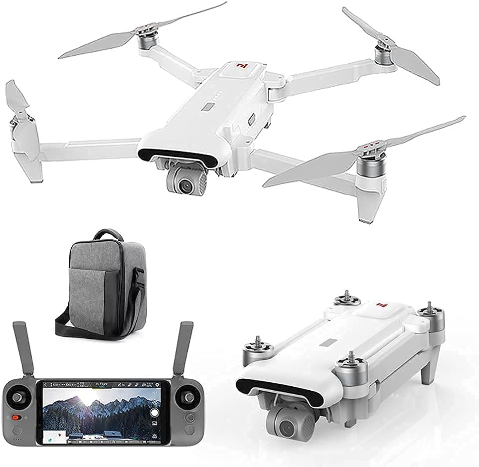 GPS Drone with 4K UHD Camera for Adults FPV Quadcopter with Auto Return Home Headless Mode Follow Me Altitude Hold Tap Fly Functions Includes Batteries and Carrying Backpack (Grey) (Grey) (White)