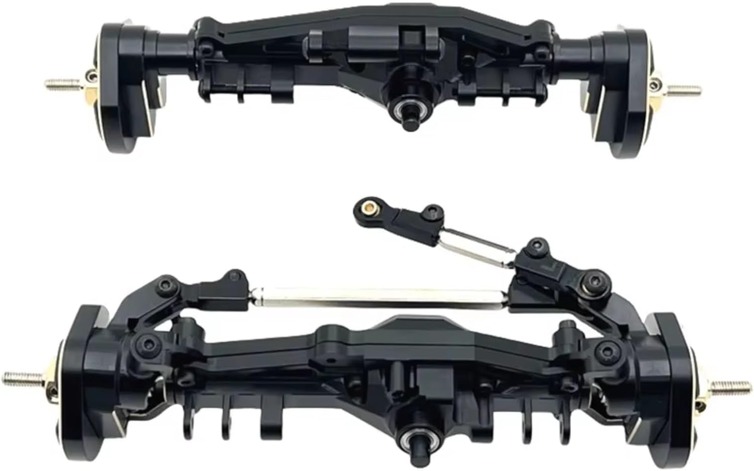 RC Axle Models For MJX H12Y + H12P 1/12 Aluminum Portal Axle Chassis Upgrade Parts Machined Model Accessory Assemble Repair Replace(Black,1set)