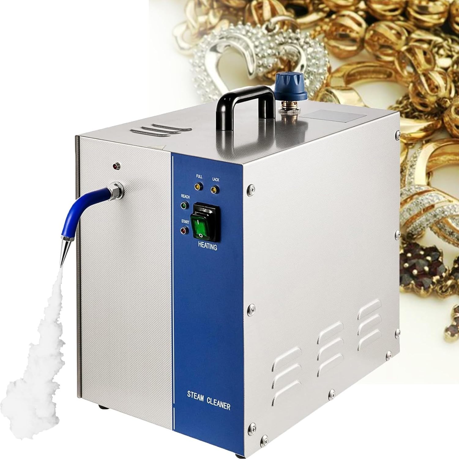 Commercial Jewelry Steam Cleaner,Gemstone Cleaning Machine,4L Jewelry Steam Cleaner, Stainless Steel, 135℃ Steam Temperature