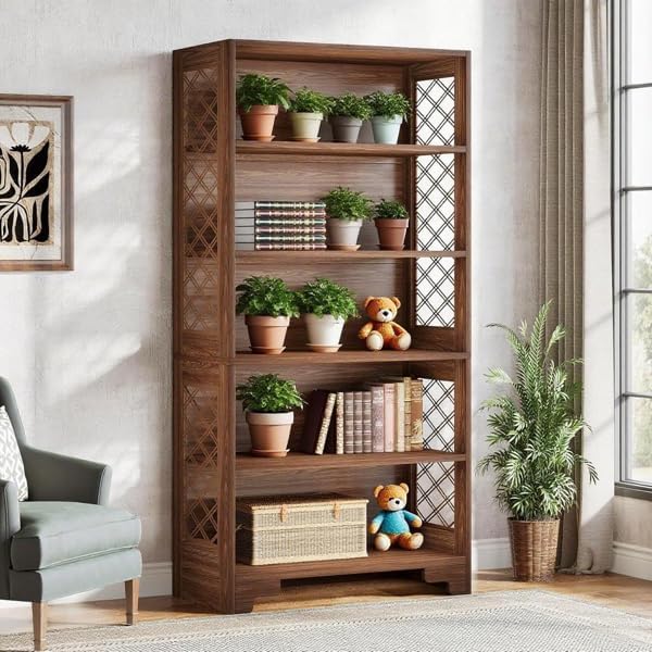 Kaireey 6 Tier Bookshelf Bookcase Storage Rack, 70.8