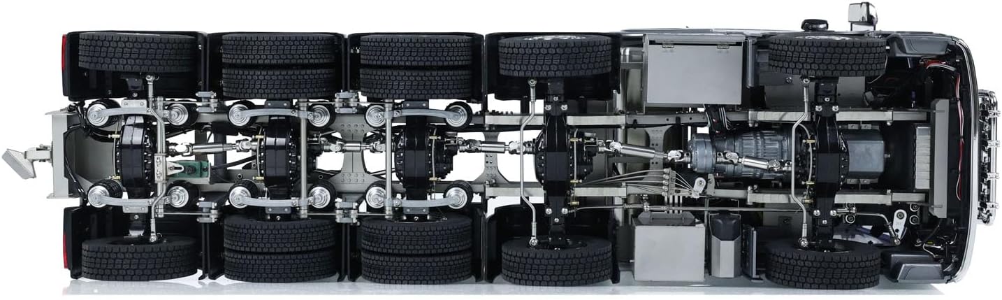 1/14 10x10 Metal Chassis Remote Control Tractor Truck 3363 Lorry 3-Speed Transmission Differential Lock Axles Light Sound System RTR Truck Model Hobby Grade Model