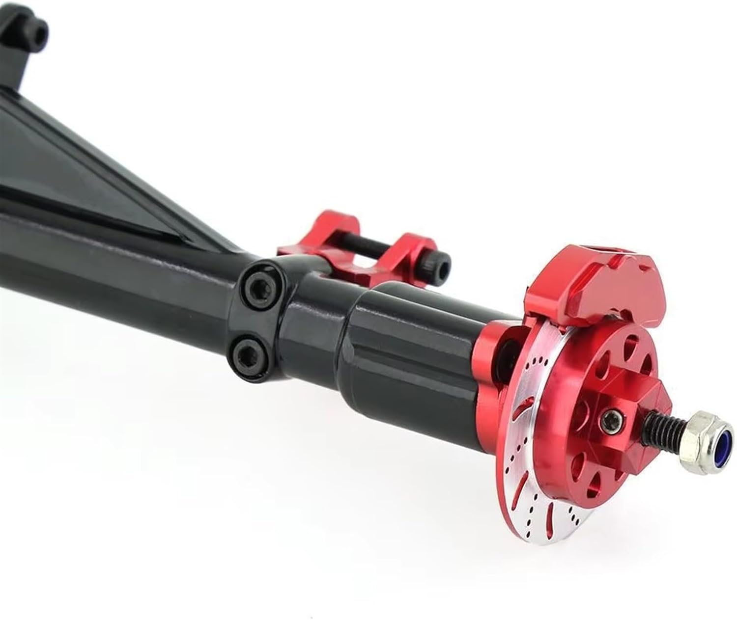 RC Spare Part Compatible with Axial RBX10 for Ryft 1/10 RC Crawler Car Upgrade Parts Accessories Metal Front and Rear Axle(Red,Rear and Front)