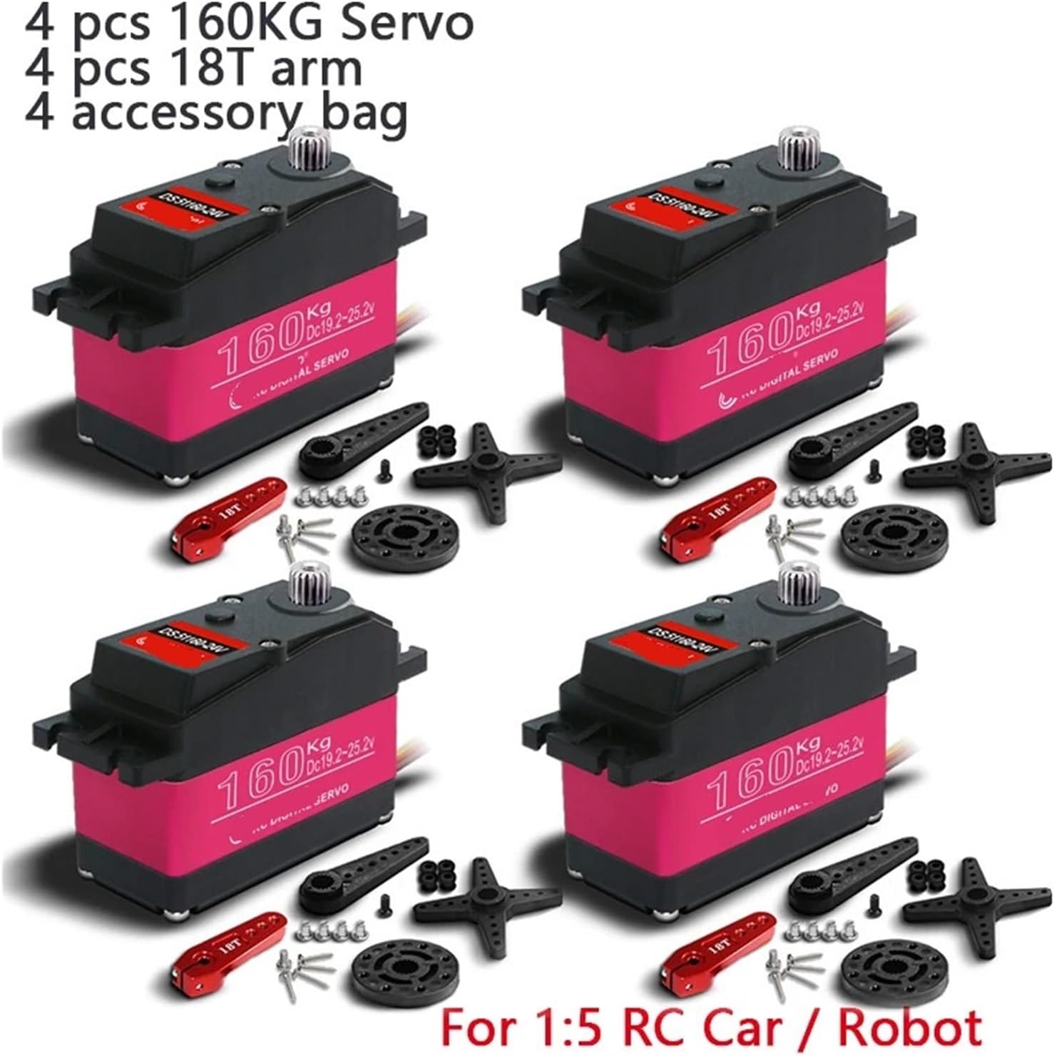4pcs 5B Servo 1/5 60Kg 80Kg 150Kg 160Kg High Torque Digital Servo(DS51160-180)