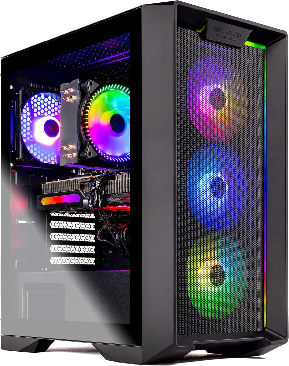 Skytech Gaming Nebula Desktop PC, Ryzen 7 5700 3.7 GHz (4.6GHz Turbo), NVIDIA RTX 5060 Ti 16GB, 1TB Gen4 NVMe SSD, 32GB DDR4 RAM 3200, 650W Gold PSU, Wi-Fi, Win 11