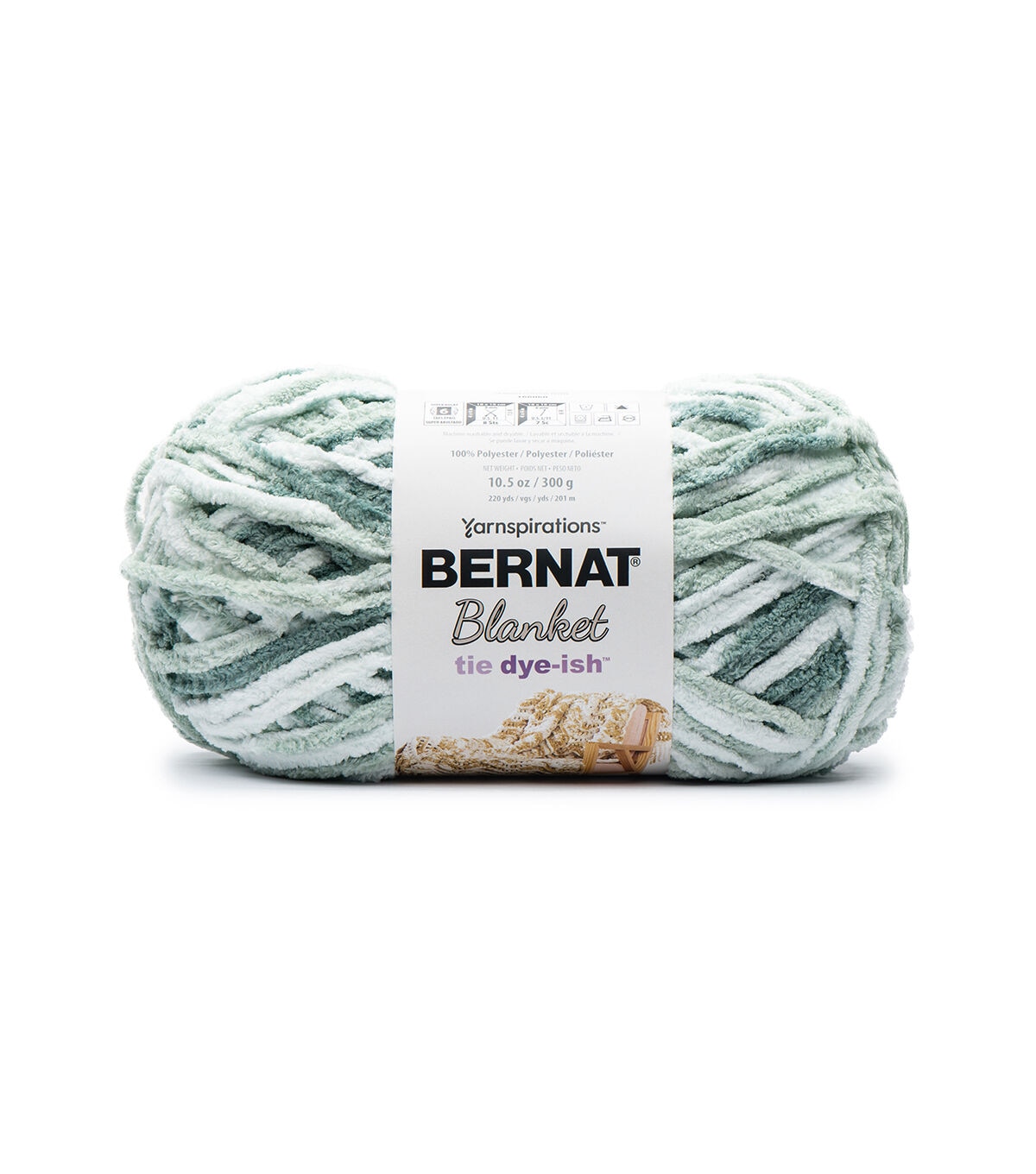 Bernat Blanket Tie Dye-ish 220yds Super Bulky Polyester Yarn