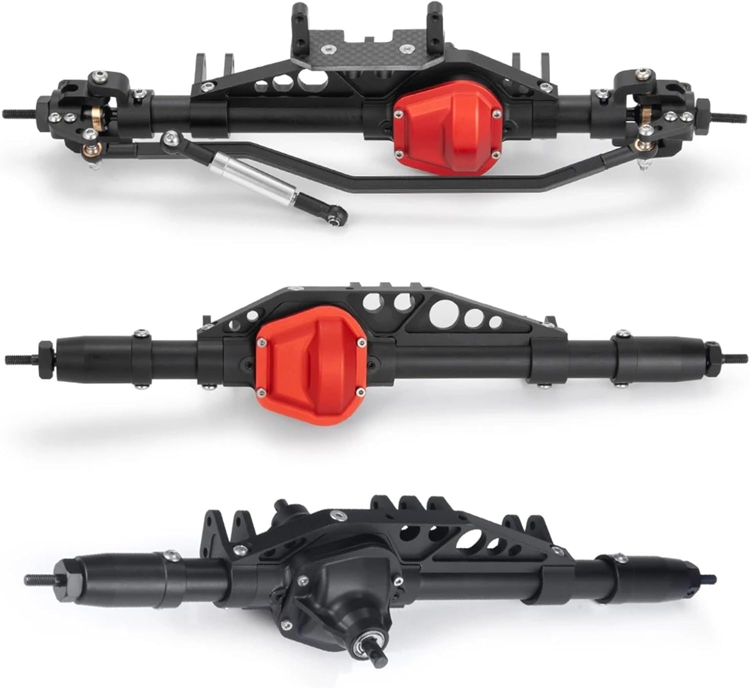 RC Vehicle Axles Compatible with Axial for Wraith 90018 90048 90053 1/10 RC Rock Crawler Car Upgrade Parts CNC Metal Front Middle Rear Axle(1 Set)