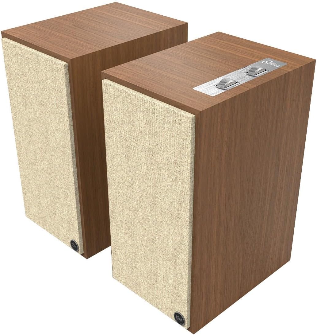 Klipsch The Sevens Heritage Inspired (Pair) Powered Speakers - Walnut (Renewed)