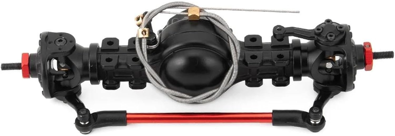 RC Vehicle Axles Compatible with Tamiya 1/14 RC Trailer Tractor Tow Drag Truck Upgrade Accessories Part CNC Metal Alloy Front/Rear Axle Differential(Front Axle)