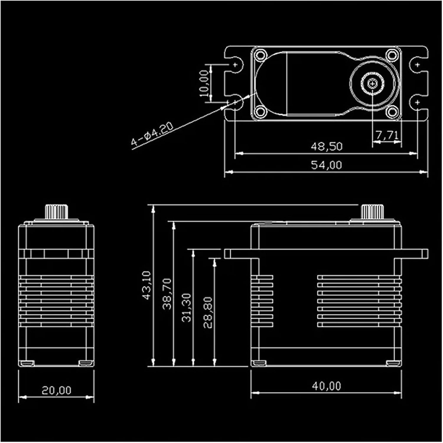 K8S 75kg Digital Waterproof Brushless Steel Gear Servo