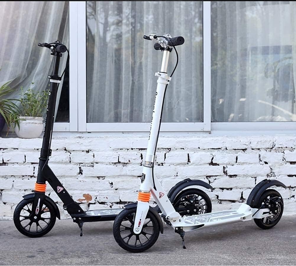 Scooters Kick Scooter for Adults Kids Unisex Adult Kick Scooters W/Disc Brakes Foldable Commuter Scooters with Big Wheels Birthday Gifts for Women/Men/Teens/Kids Non-Electric Up to 100kg