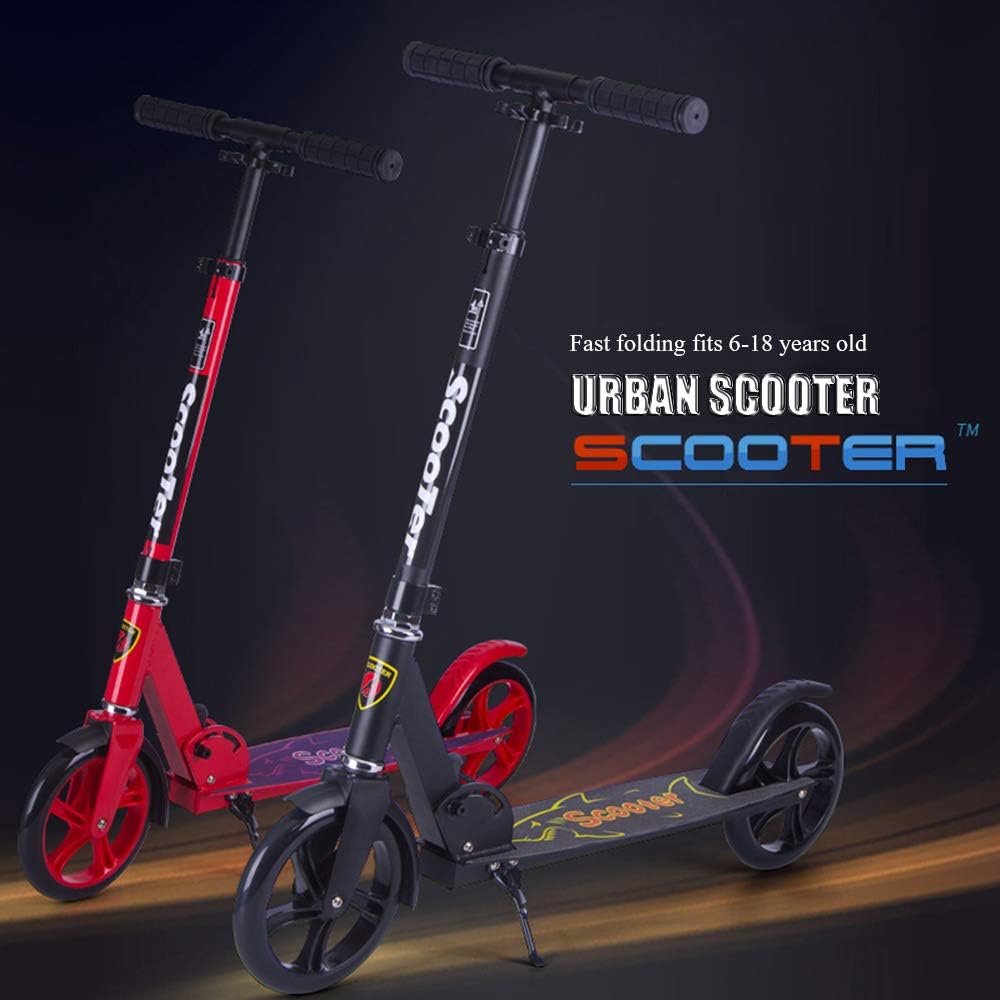 Pro Adult Stunt Scooter with Rubber Handle Grip Aluminium Deck Kick/Push Freestyle Scooters with Brake and Suspension Shock Mitigation System City Commuter Youth