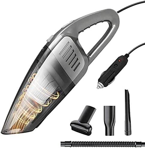 Portable Vacuum Cleaner Hand Vacuum 120W 6000PA High Power Handheld Vacuum Cleaner with 16.4FT Cord, Black, Plastic with Removable Dustbin, Closable Dustbin, Car Handheld Vacuum