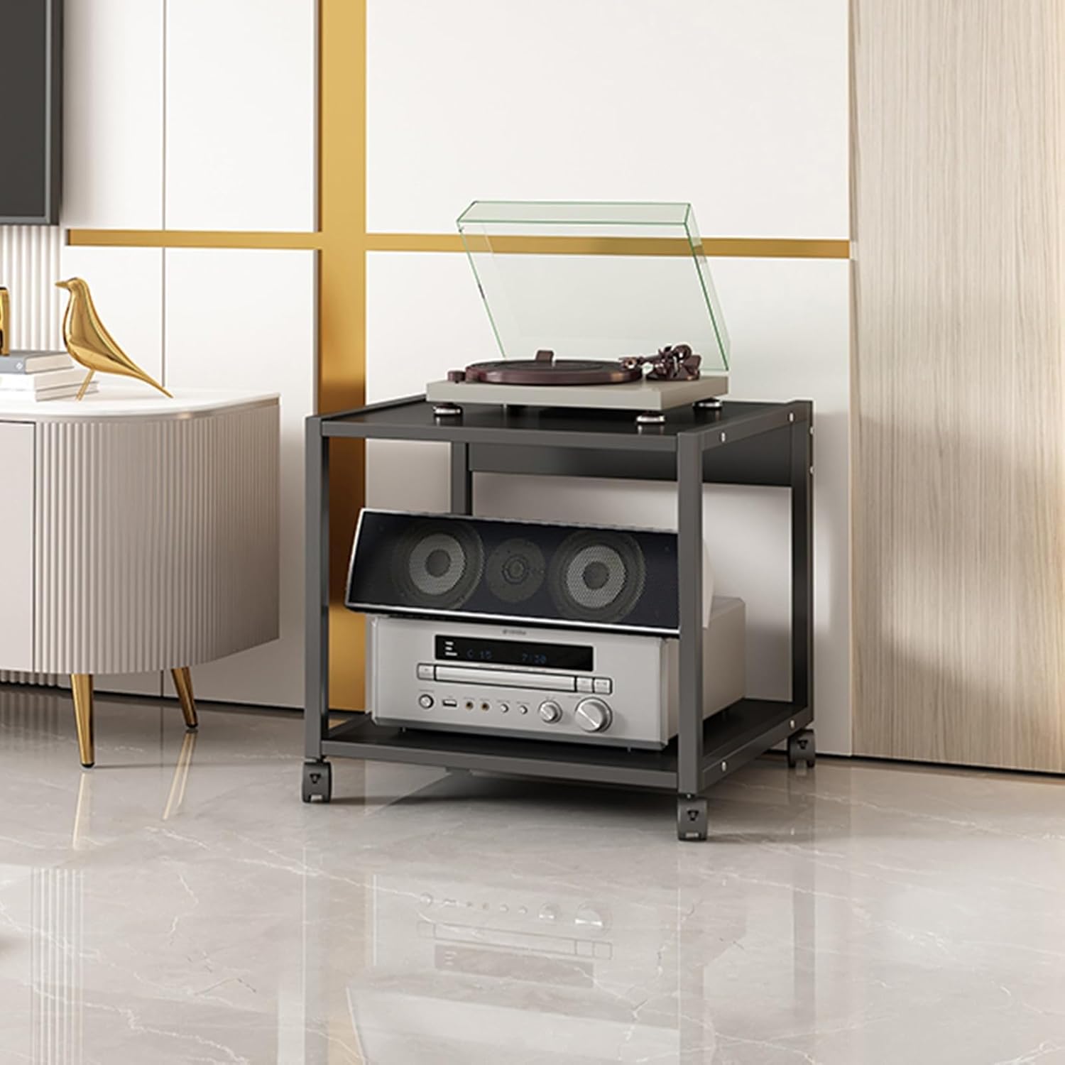 AErosx 5 Heights AV Media Stand with Wheels