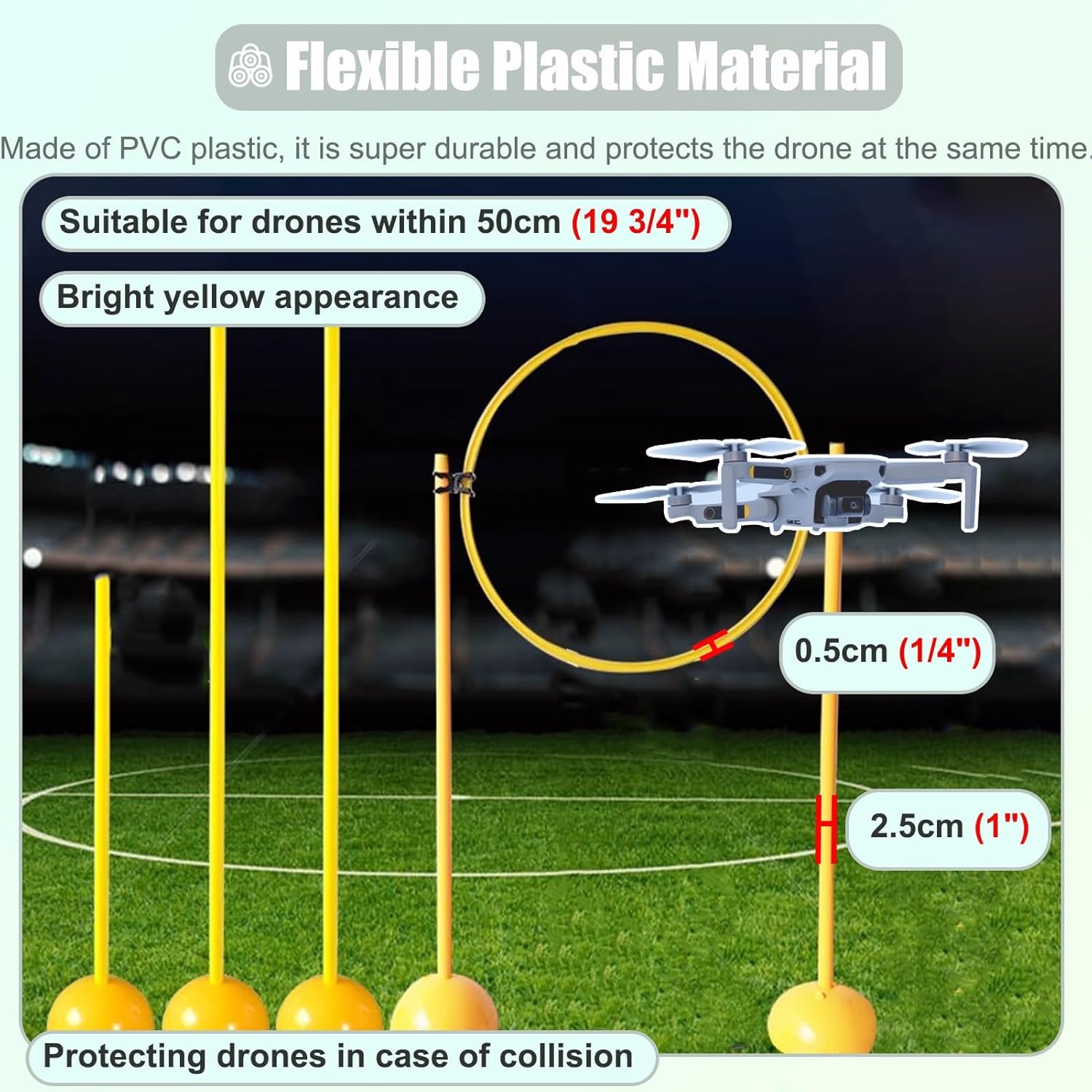 Indoor Drone Obstacle Course for Racing Drones, Any Combination Drone League Kit with Drone Landing Pad, for Racing Drone/Rc Helicopters/Quadcopter