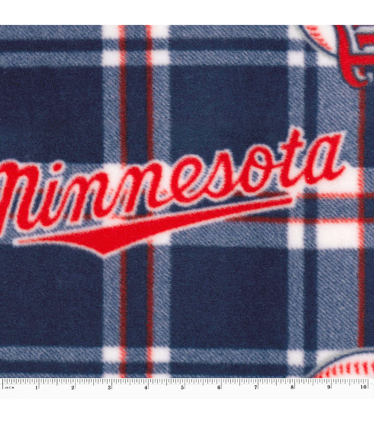 Fabric Traditions Minnesota Twins Fleece Fabric Plaid