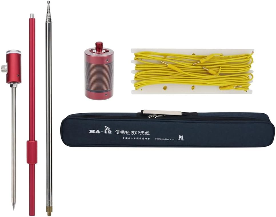 18.4FT GP Antenna Kit MA-12 7MHz - 50MHz, Shortwave Antenna Suitable for HAM Space Radio Accessories, Portable for Outdoor Use