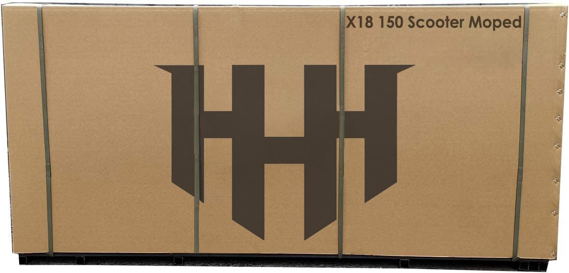 HHH Scooter X18 150cc Moped Street Gas 150cc Scooter Moped 150 for Adults and Youth Upgraded 10 inch Aluminum Wheels (Red Color)