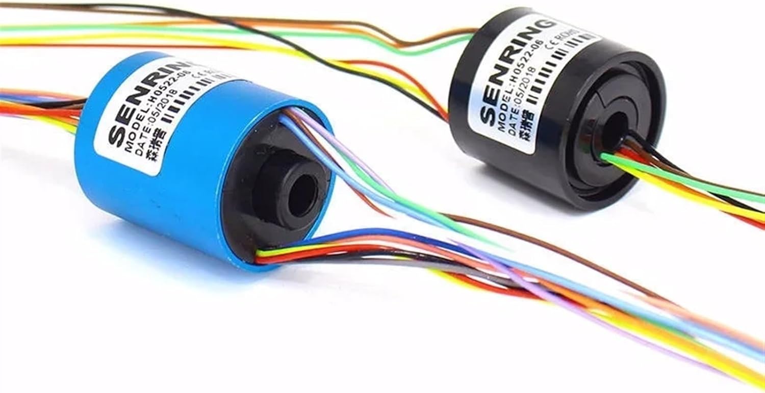 1PCS Through Hole Slip Ring 2/6/12/18/24 Channels 2A/5A/10A Current Slipring Hollow Rotate Connector Hole 8-100mm Conductive Rings(20X42mm 6CH 5A)
