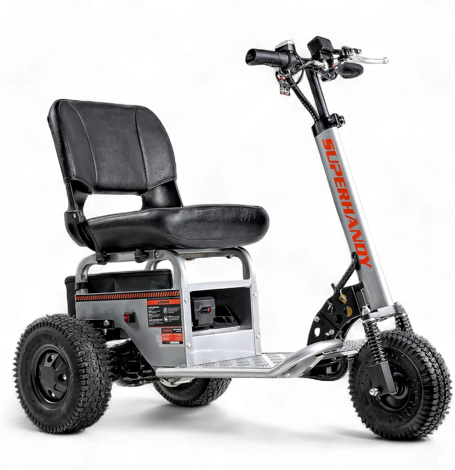 SuperHandy Electric Tugger Cart, Industrial Tow Tractor Riding Scooter - 1 Seater, 2600 lbs Towing Cap, 350 lbs load cap, 48V 4Ah Li-Ion Battery - For Warehouse Material & Mobility Personnel Transport