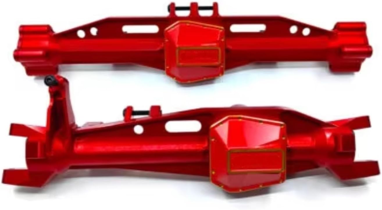 RC Axle Models For Axial SCX6 Honcho 7075 1/6 Front Rear Axle Housing CNC Aluminum Model Accessory Assemble Reapir Upgrade Parts Replace(Silver)