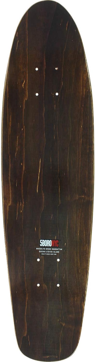 5boro Cinco Barrios Cruiser Skateboard Deck -7.6x29 Natural - Assembled AS Complete Skateboard