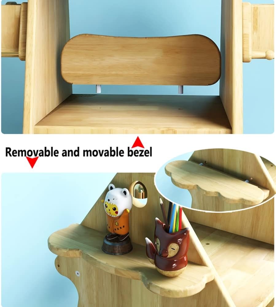 360 Degree Rotation Kids Bookshelf, Home Kindergarten Playground Tree Shaped Bookcase，Toy Book Display