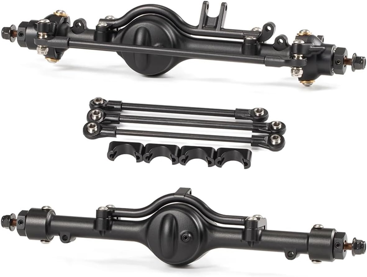 1/10 CNC Aluminum Straight Axle Set w/Leaf Spring/Link Mount Kit for RC4WD for Tamiya confident(Axle Assembly Set)