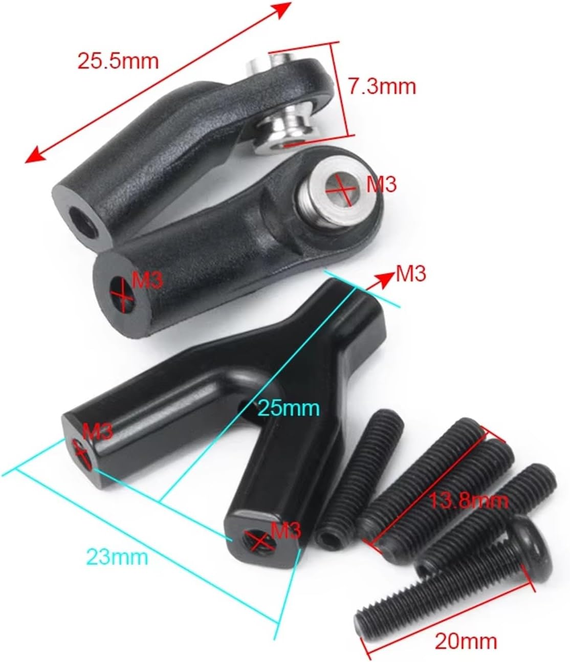 RC Car Accessories Compatible with Axial for SCX10 II 90028 1/10 RC Crawler Parts Replacement Accessories Metal Axle Front Rear Straight Complete Axle(Front and Rear)