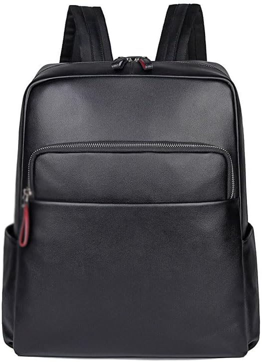 HBJWOV Leisure business men's leather shoulder bag with cowhide napa pattern computer backpack