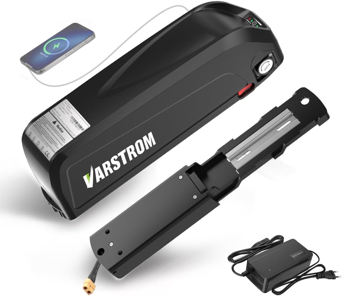 Ebike Battery 48V20Ah, Lightweight 48V Lithium Battery with 30A BMS,3A Fast Charger,Safe Lock, USB Port, Universal for 0-1000W E-Bikes, Scooters,Ebike Conversion kit(XT60 Female Connector)