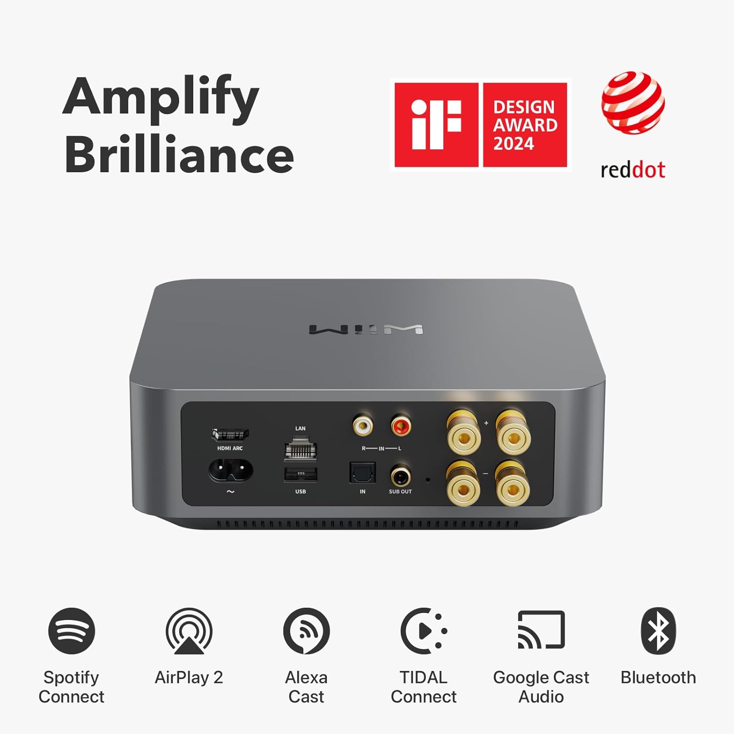 WiiM Amp: Multiroom Streaming Amplifier | Compatible with AirPlay