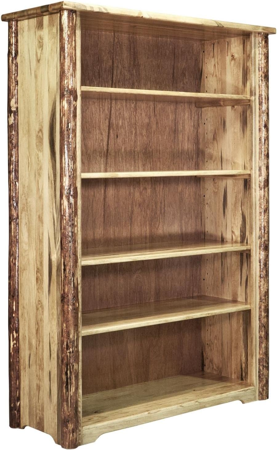 Montana Woodworks Glacier Country Transitional Wood Bookcase in Brown