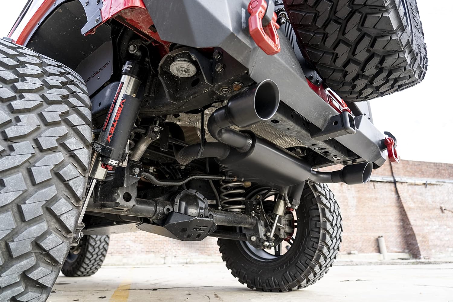 Rough Country Black Performance Dual Outlet Exhaust for 18-25 Jeep JL - 96003