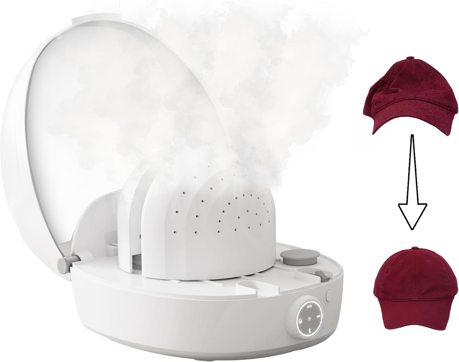 PTHENA Hat Care Machine, Automatic Steam Cleaner and Shaper for Baseball Caps, Bucket Hats, Felt Hats with Cleaning, Ironing, Drying Functions
